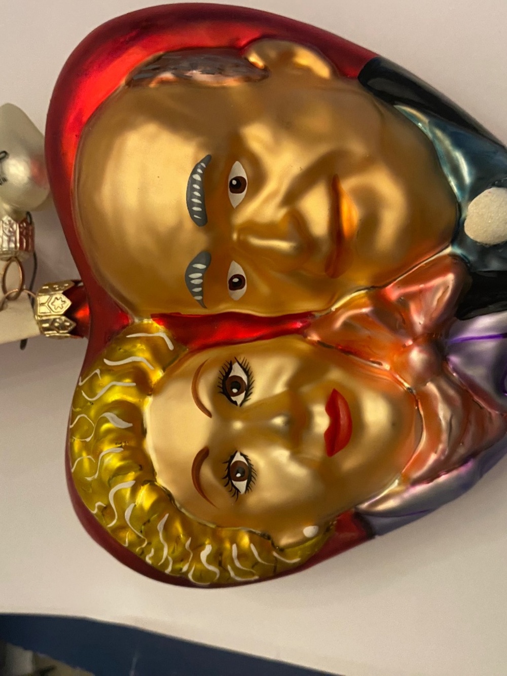 “I Love Lucy” vintage Christmas ornament with tags and star shaped stand